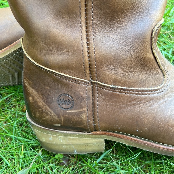 DOUBLE H RANCH WELLINGTON LEATHER WORK COWBOY BOOT double-h country made in USA - Picture 9 of 12